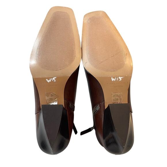 Banana Republic Women’s Italian Leather Ankle Boots Size 9 in Burnished Brown - Picture 9 of 9